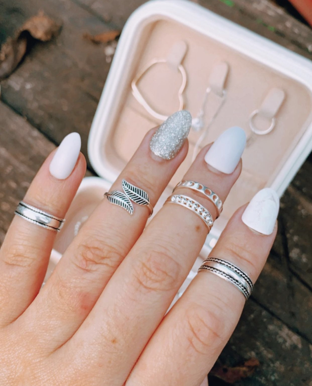 Midi hojas dobles - Plata 925 - Imagen 2