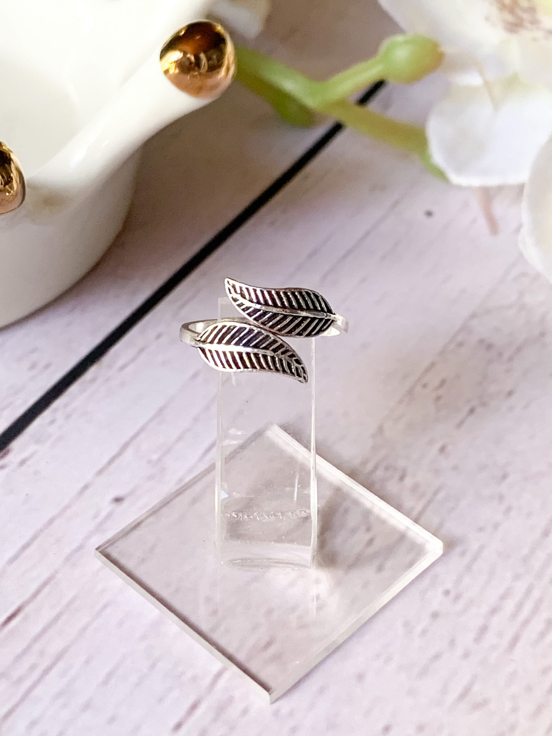 Midi hojas dobles - Plata 925